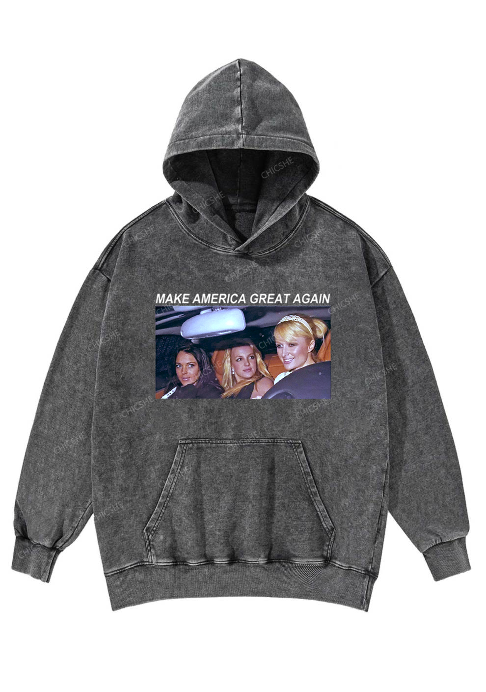 Make America Great Again Y2K Washed Hoodie Chicshe