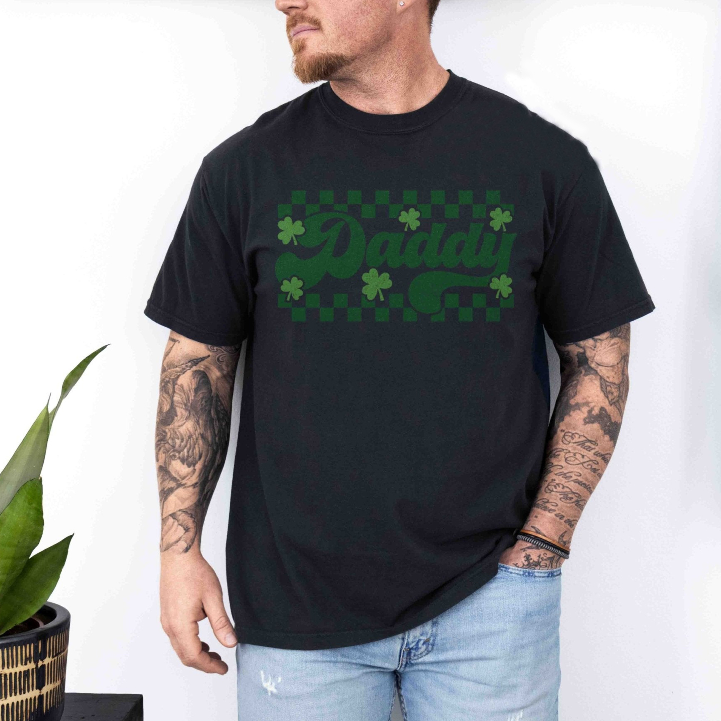 Retro Checkered St Patrick's Day Mama Daddy Shirts