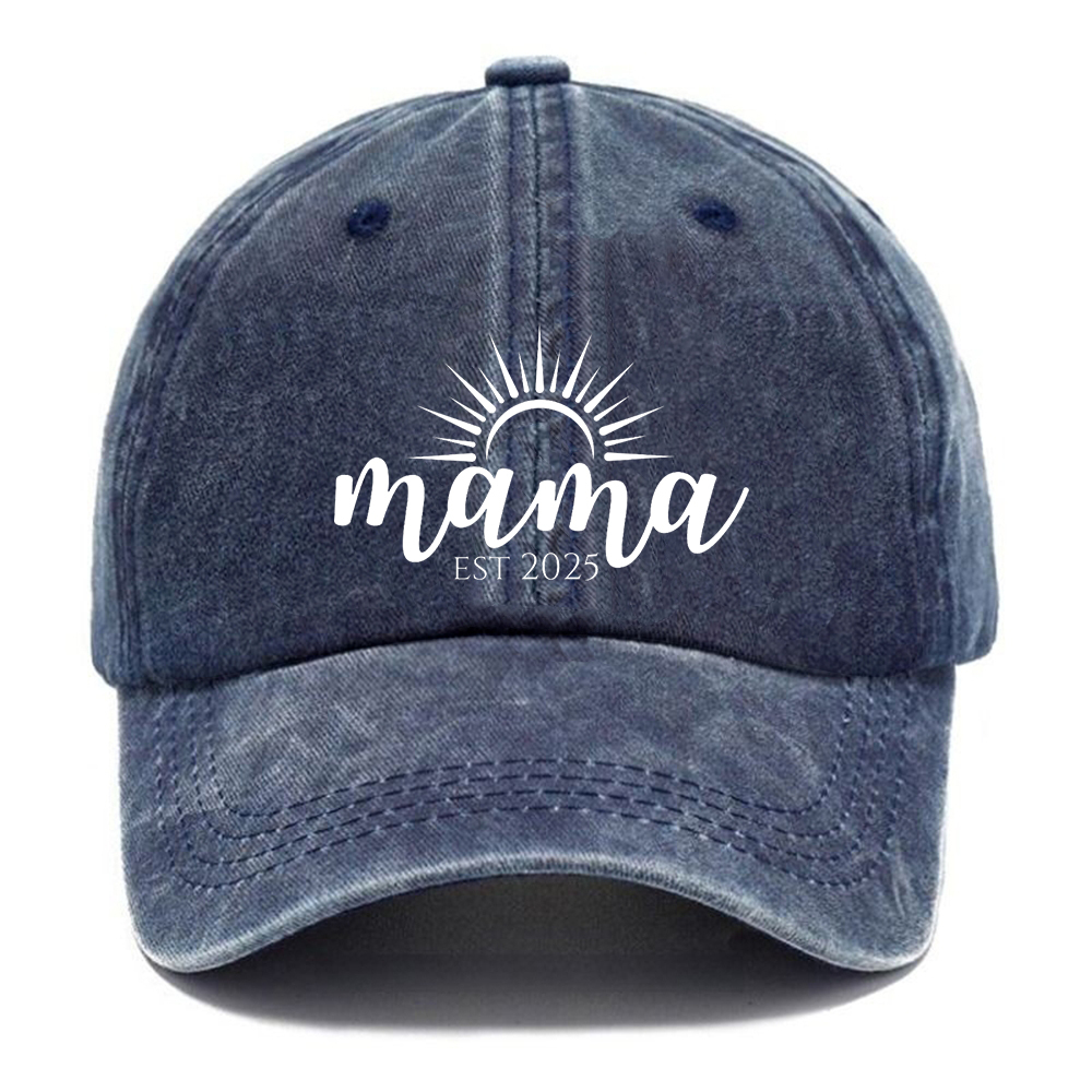 Custom Mama Sunshine Vintage Casual Washed Cap