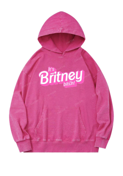It's Britney Bixch Y2K Washed Hoodie Chicshe