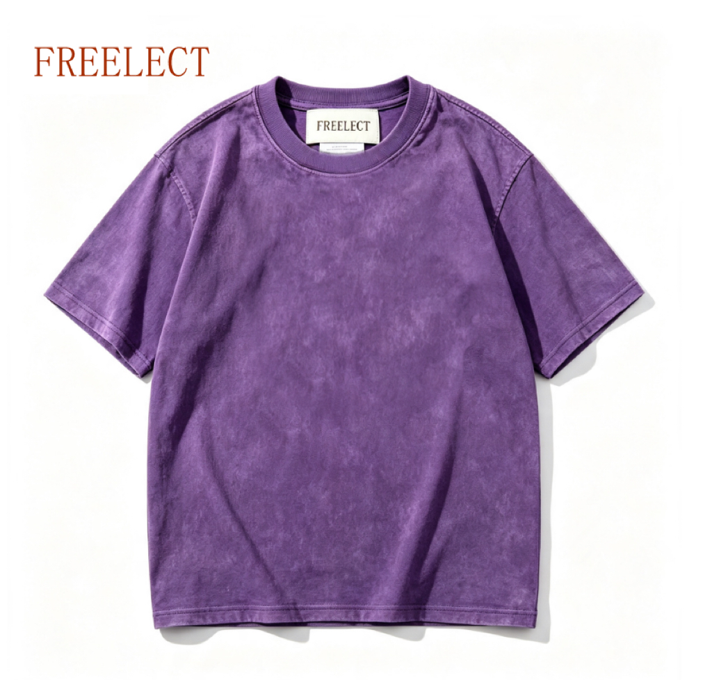 Washed Denim  Blank Heavyweight Tee Unisex Freelect
