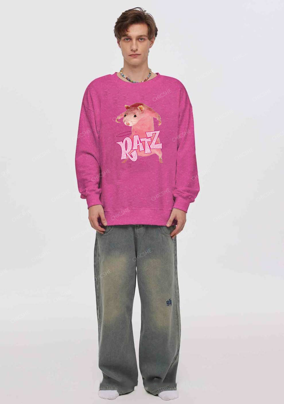 Pink Ratz Y2K Washed Sweatshirts Chicshe