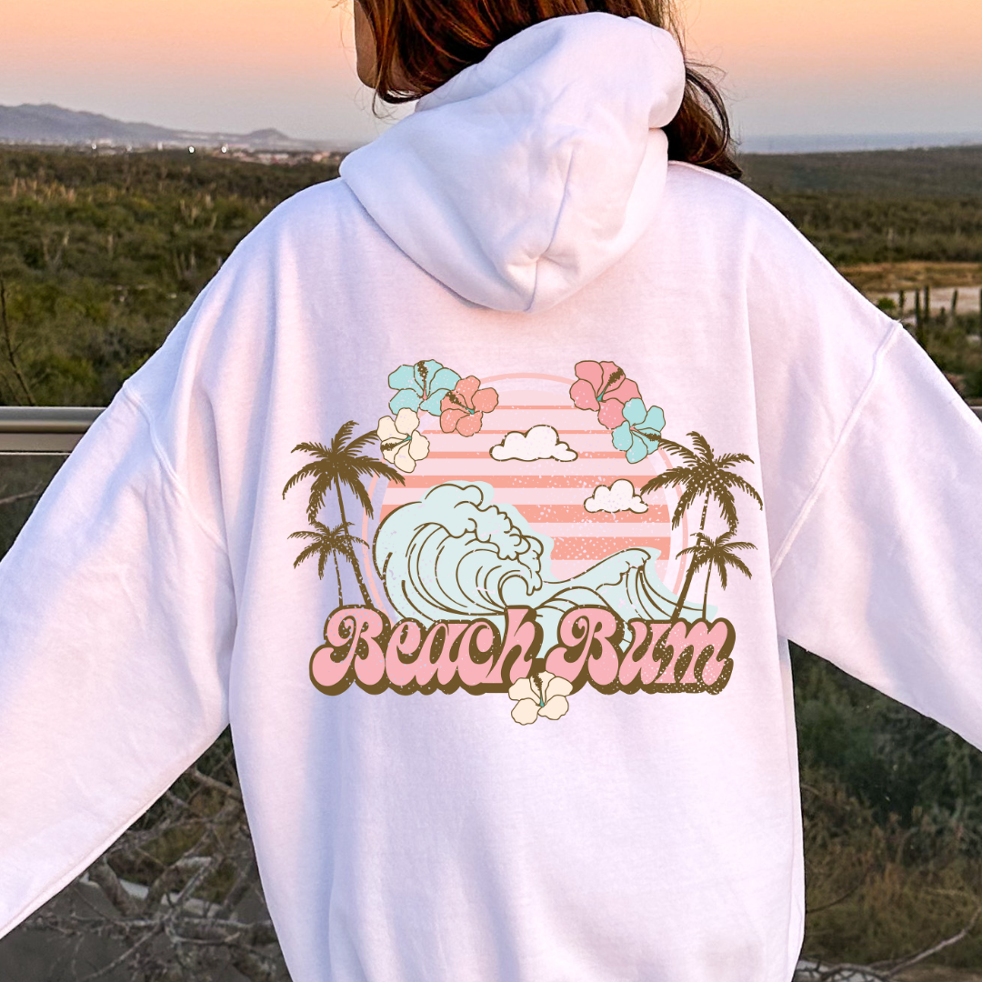 Beach Bum Sunset Graphic Hoodie
