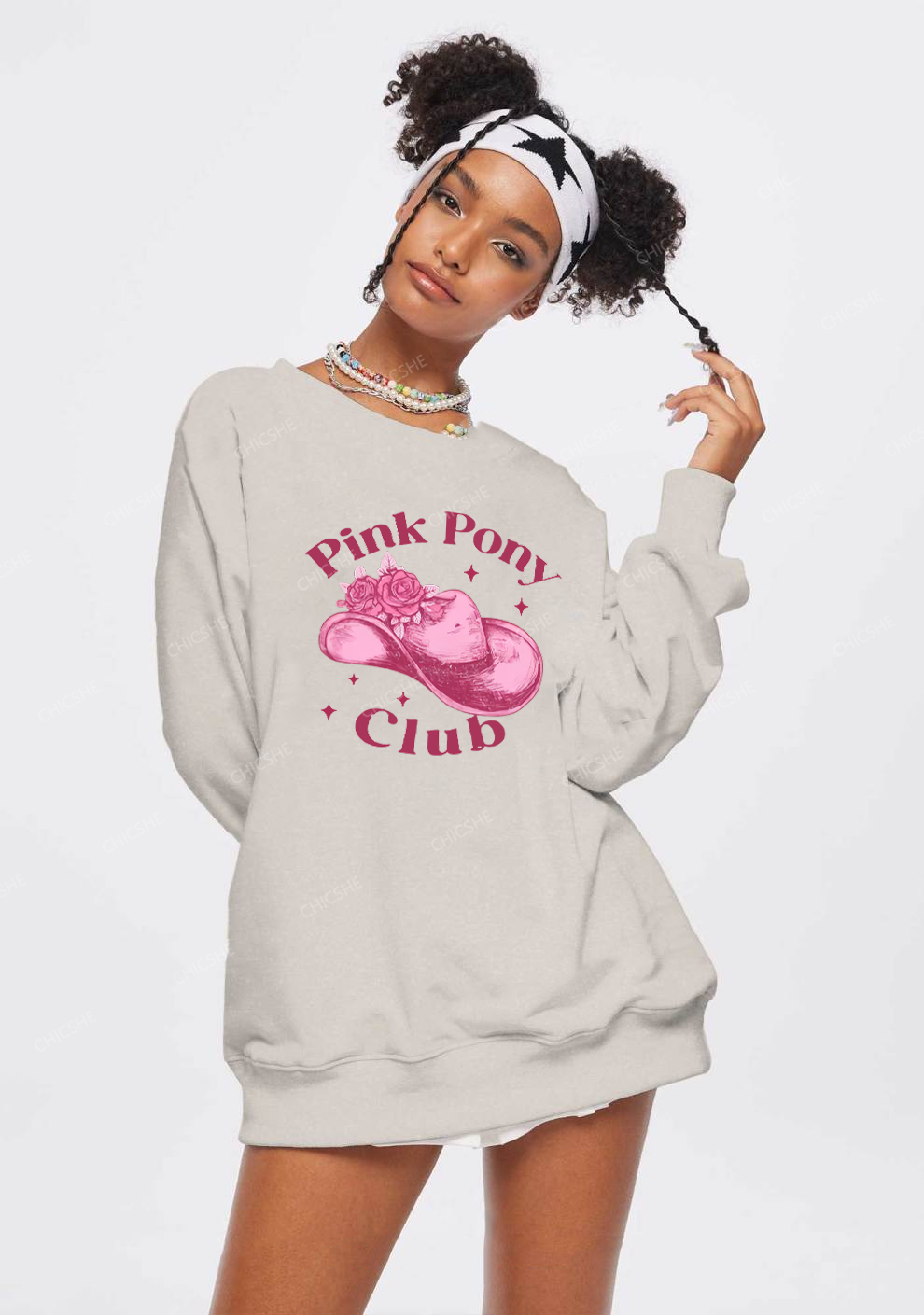 Pink Pony Club Y2K Washed Sweatshirts Chicshe