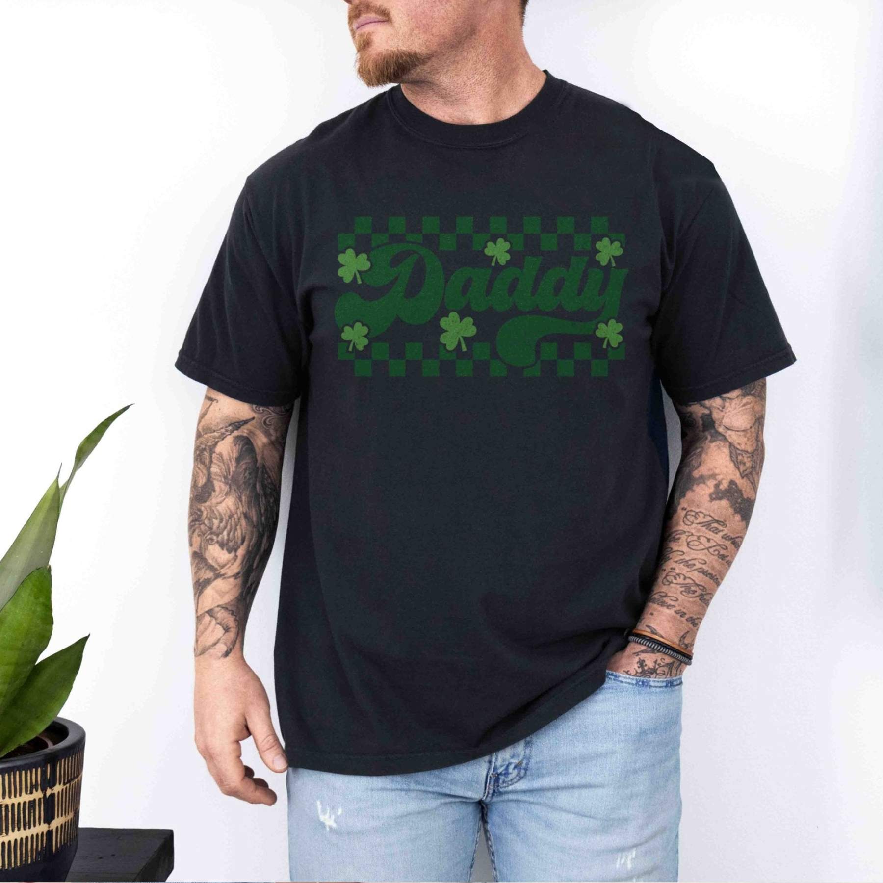 St. Patrick Retro Checkered Daddy Shirt