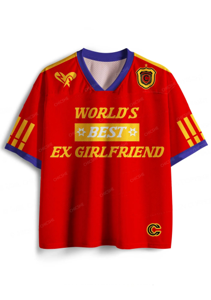Custom Worlds Best Ex Girlfriend Y2K Sport Jersey Shirts Chicshe