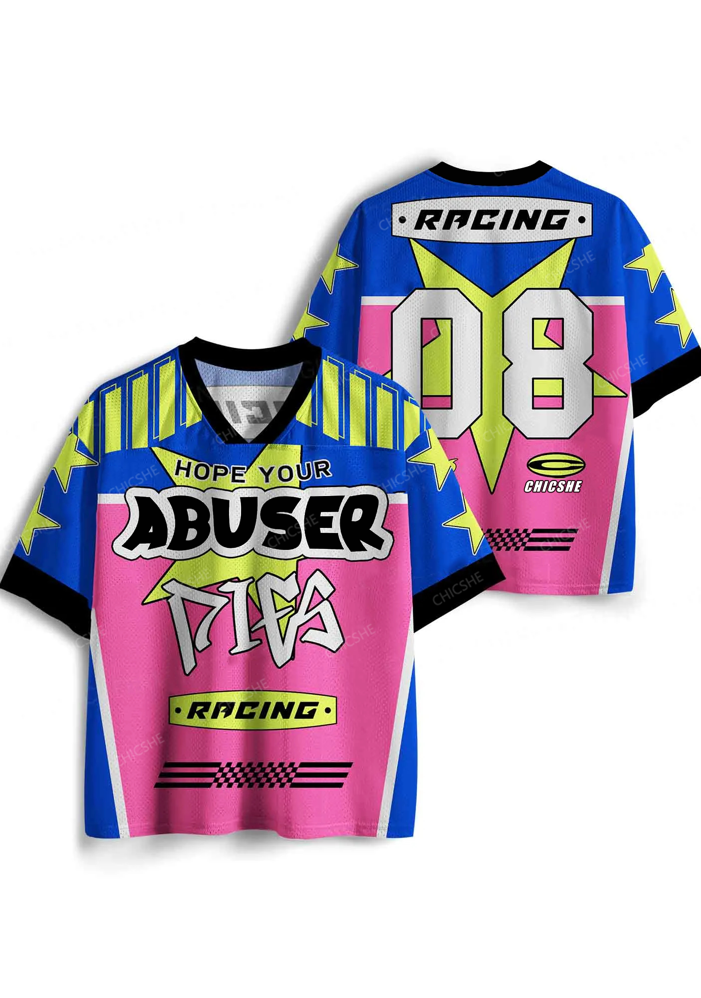 Custom Hope Your Abuser Dies Y2K Sport Jersey Shirts Chicshe