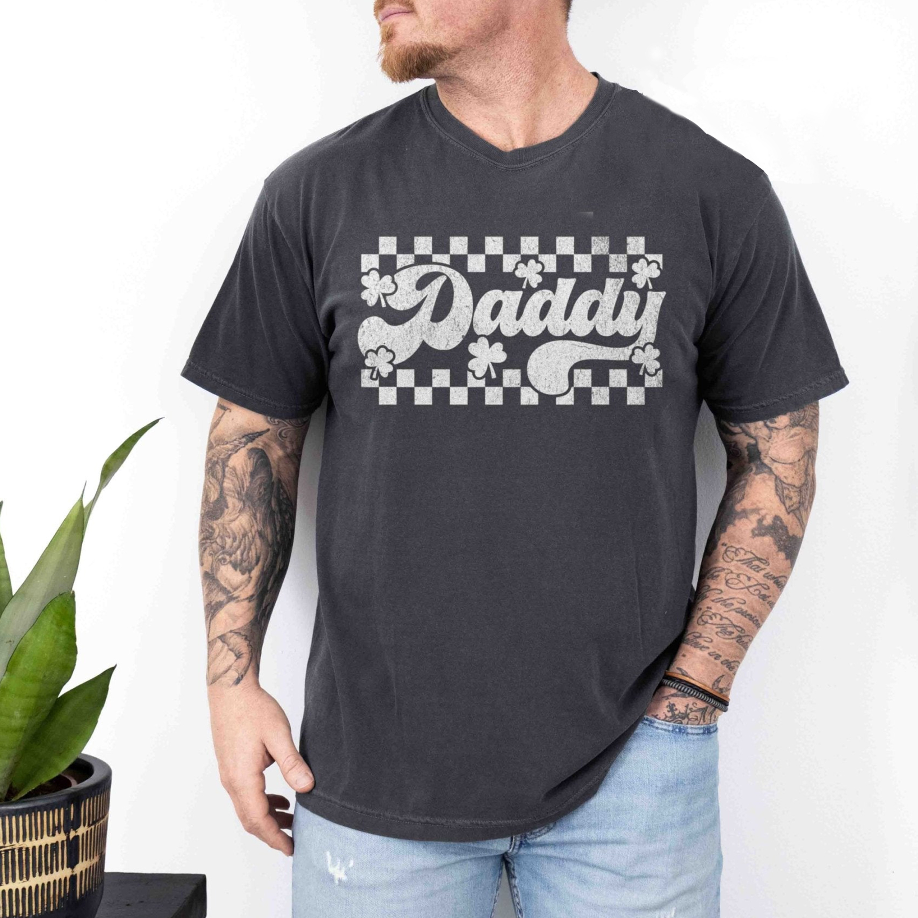 St. Patrick Retro Checkered Daddy Shirt