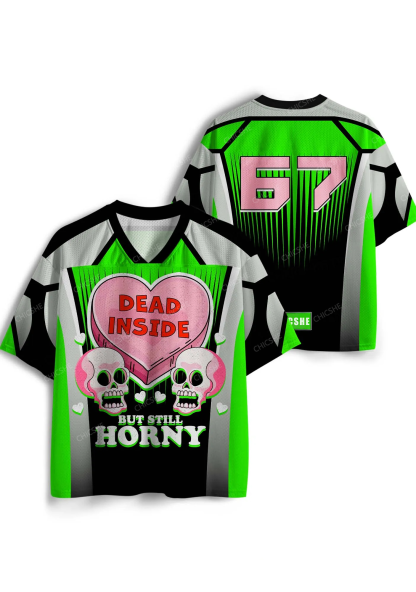 Custom Halloween Skulls Dead Inside Y2K Sport Jersey Shirts Chicshe