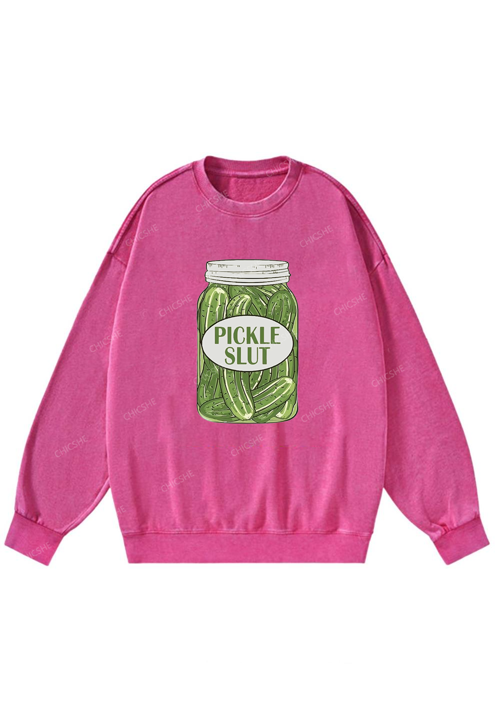 Pickle Slxt Y2K Washed Sweatshirts Chicshe