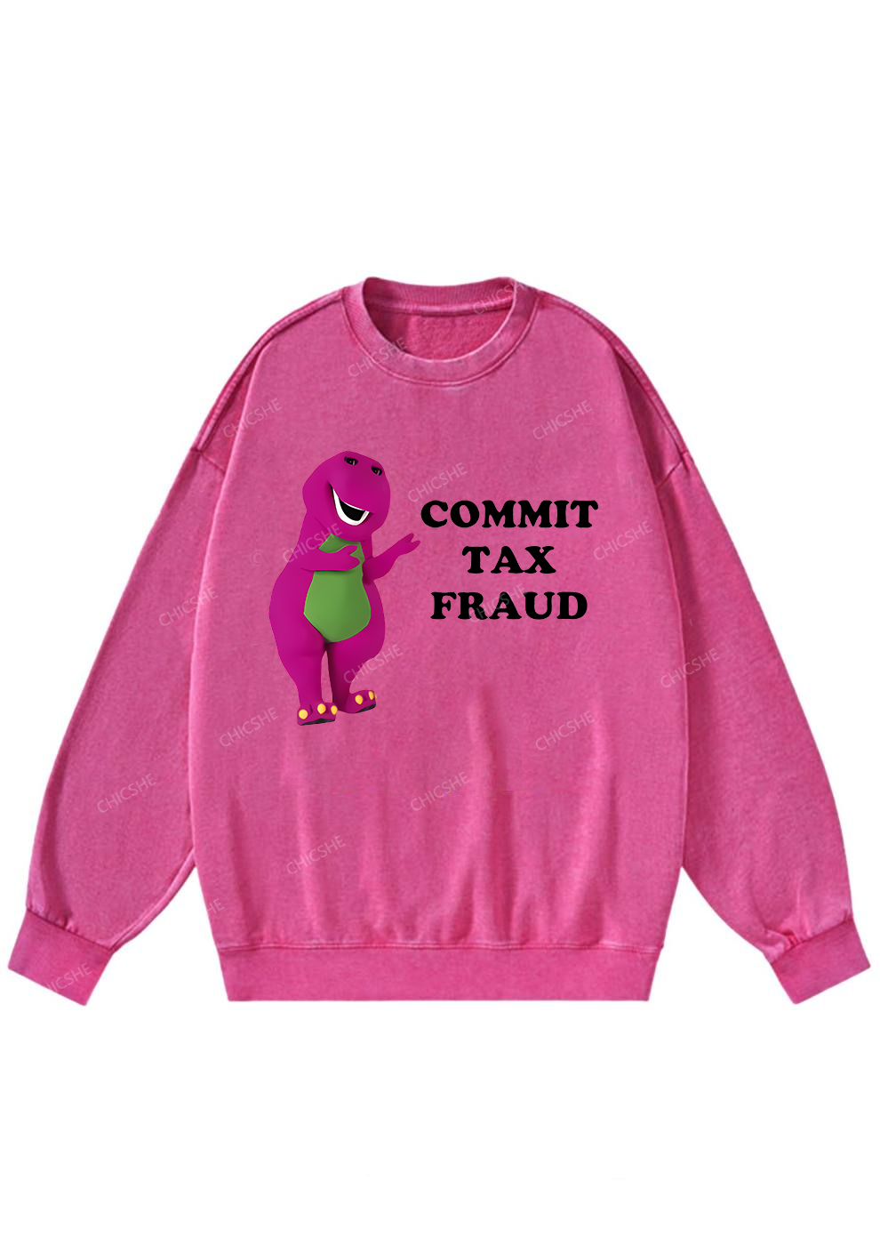 Commit Tax Fraud Y2K Washed Sweatshirts Chicshe
