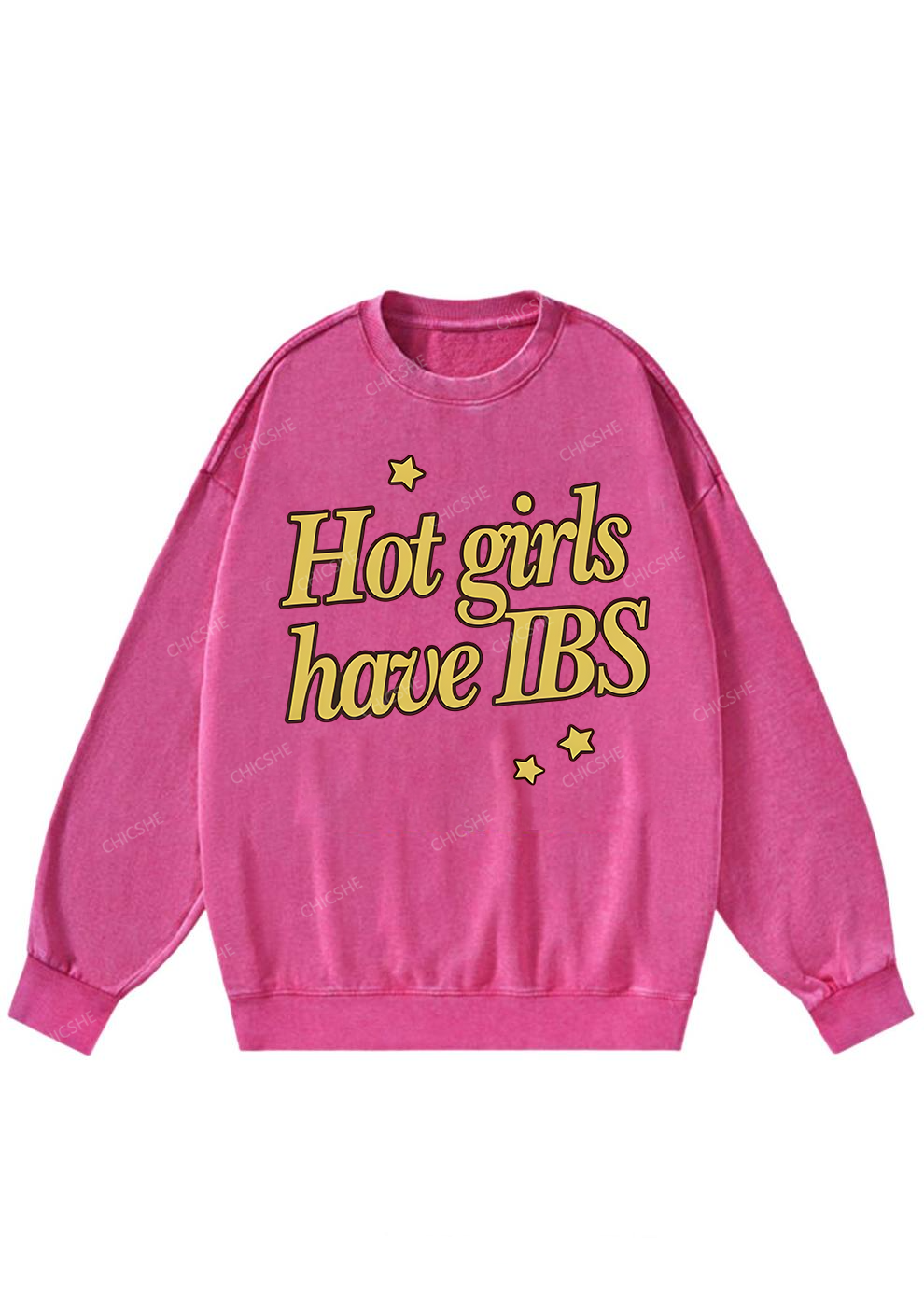Hot Girls Have IBS Y2K Washed Sweatshirts Chicshe