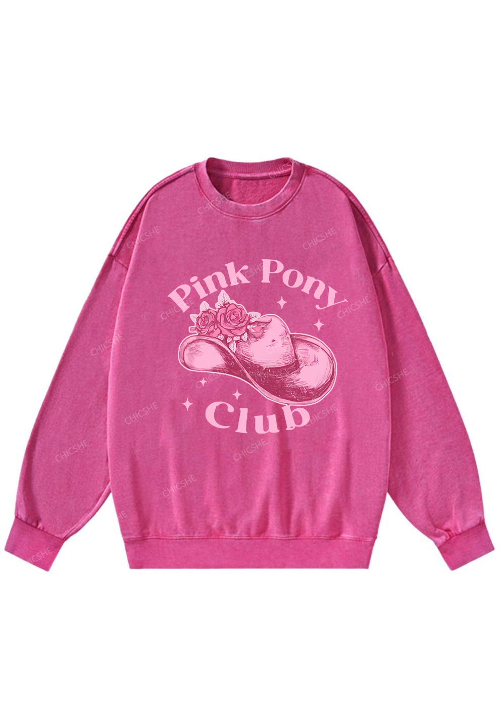 Pink Pony Club Y2K Washed Sweatshirts Chicshe