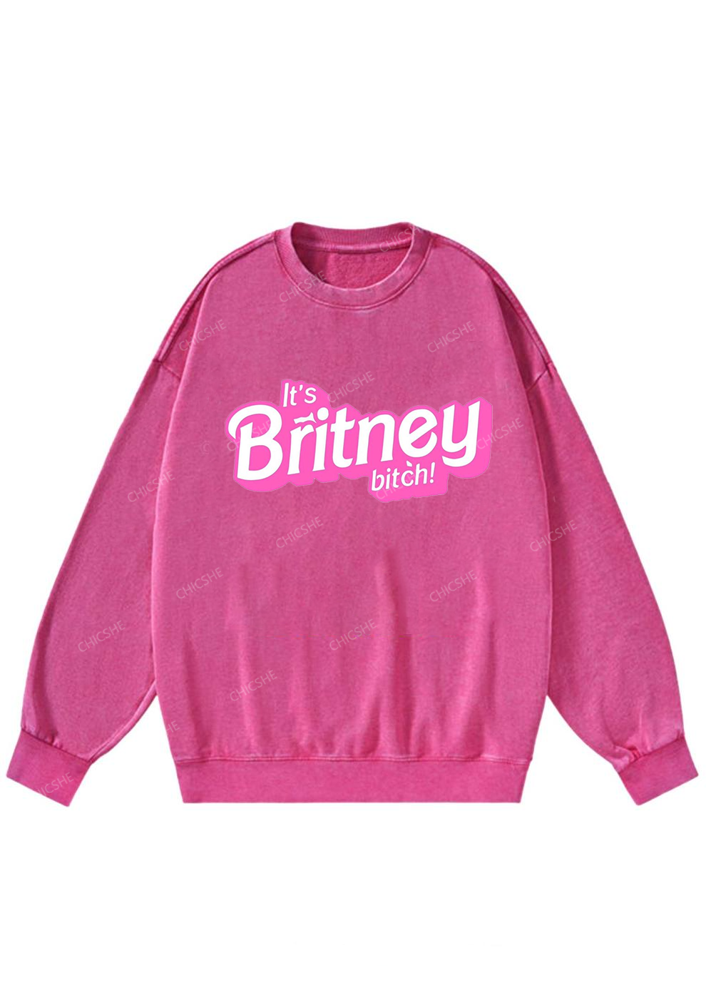 It's Britney Bixch Y2K Washed Sweatshirts Cherrykitten