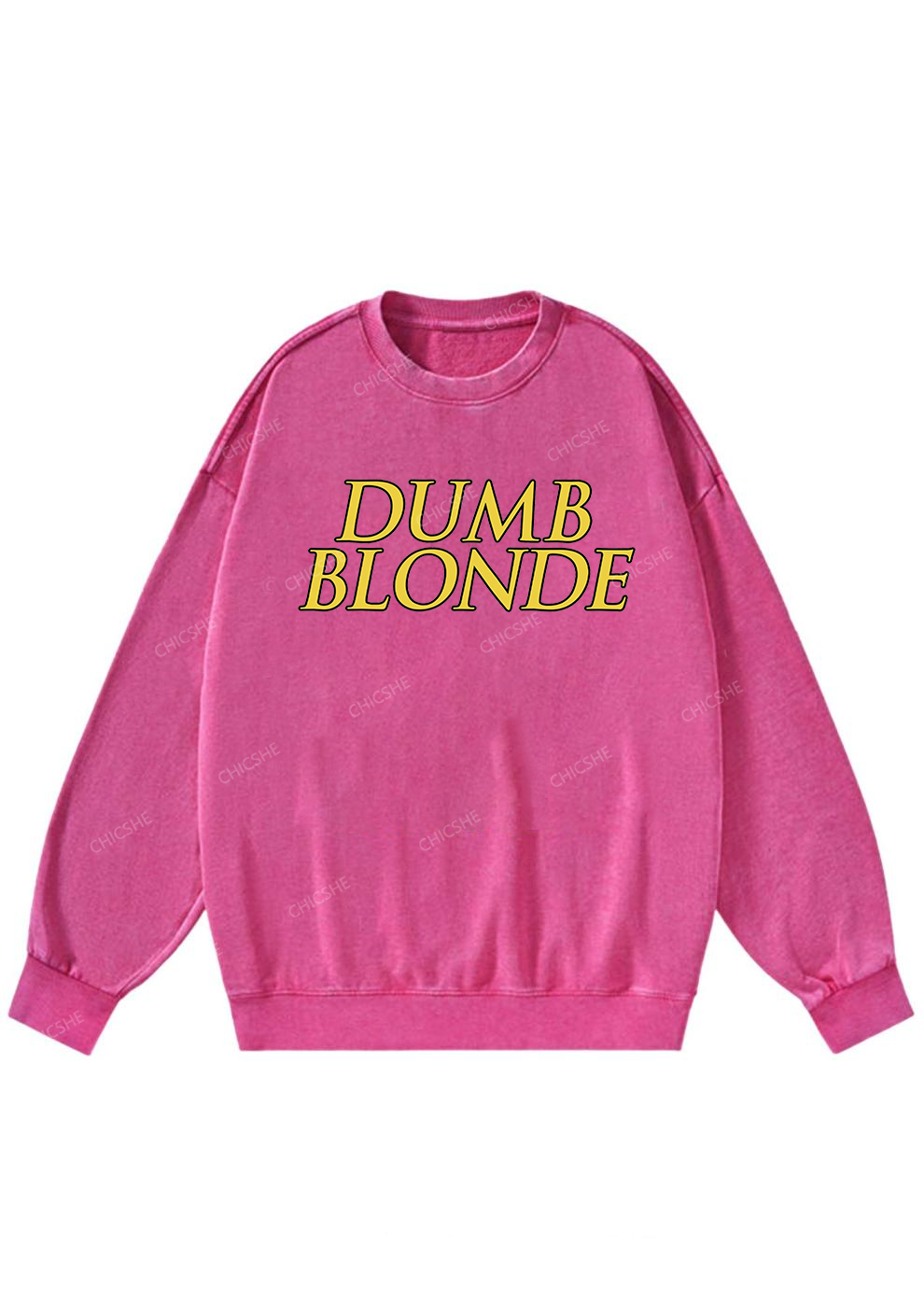 Dumb Blonde Y2K Washed Sweatshirts Chicshe