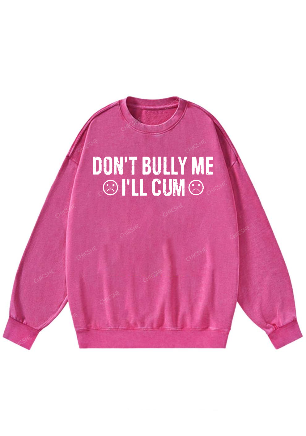 Don't Bully Me Y2K Washed Sweatshirts Chicshe