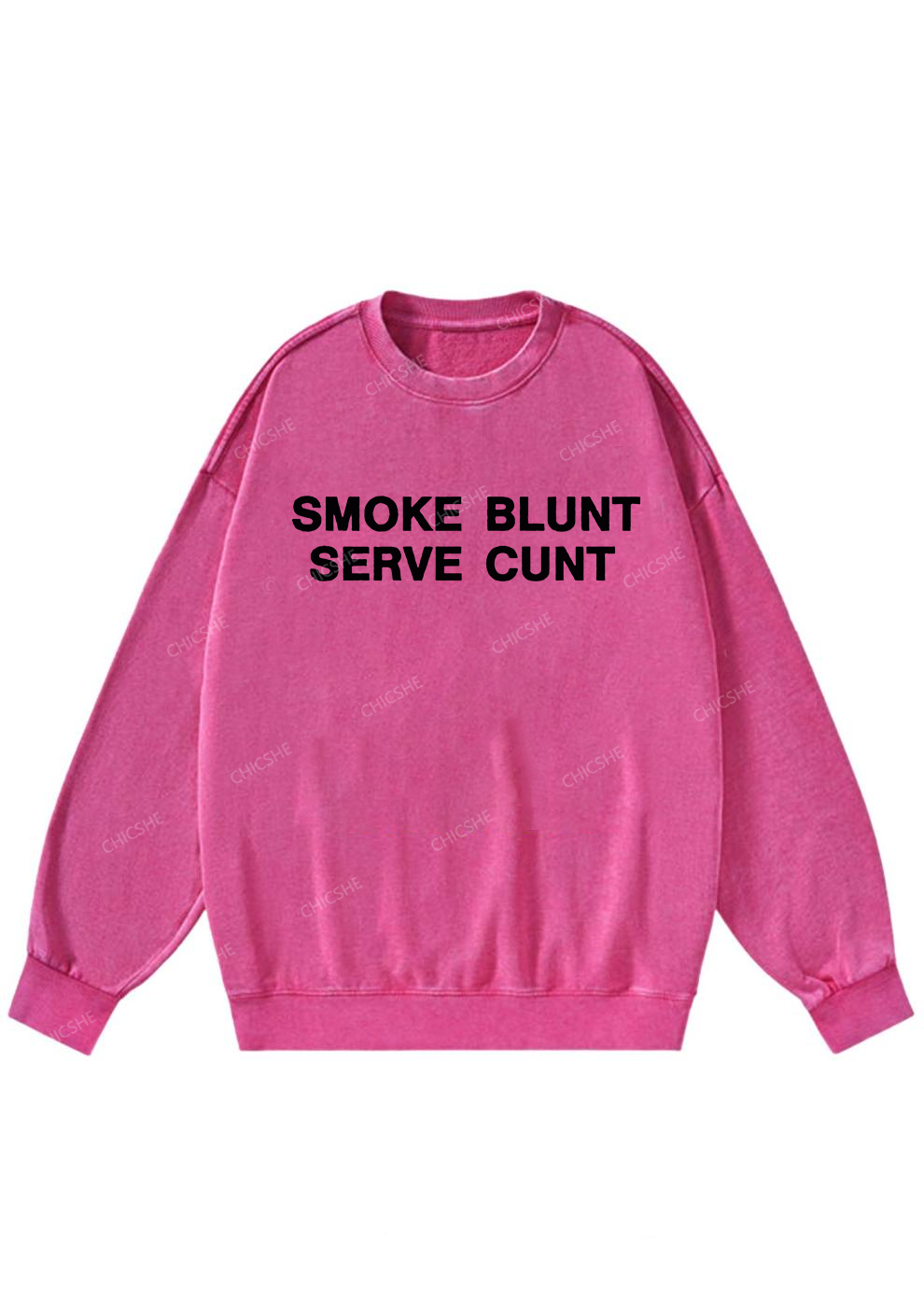 Smoke Blunt Y2K Washed Sweatshirts Chicshe