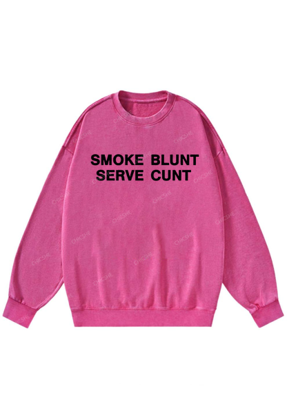 Smoke Blunt Y2K Washed Sweatshirts Chicshe