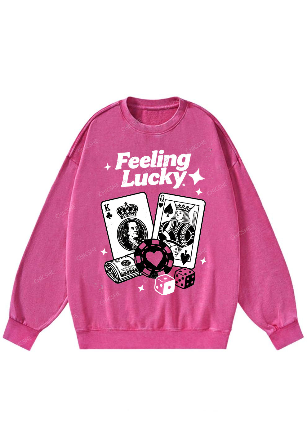 Chicshe Pink Skull Y2K Shirts Washed Tee