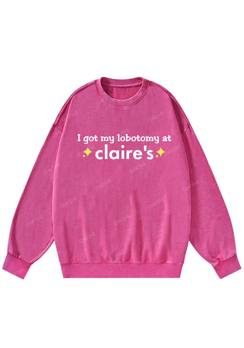 I Got My Lobotomy At Claire's Y2K Washed Sweatshirts Chicshe