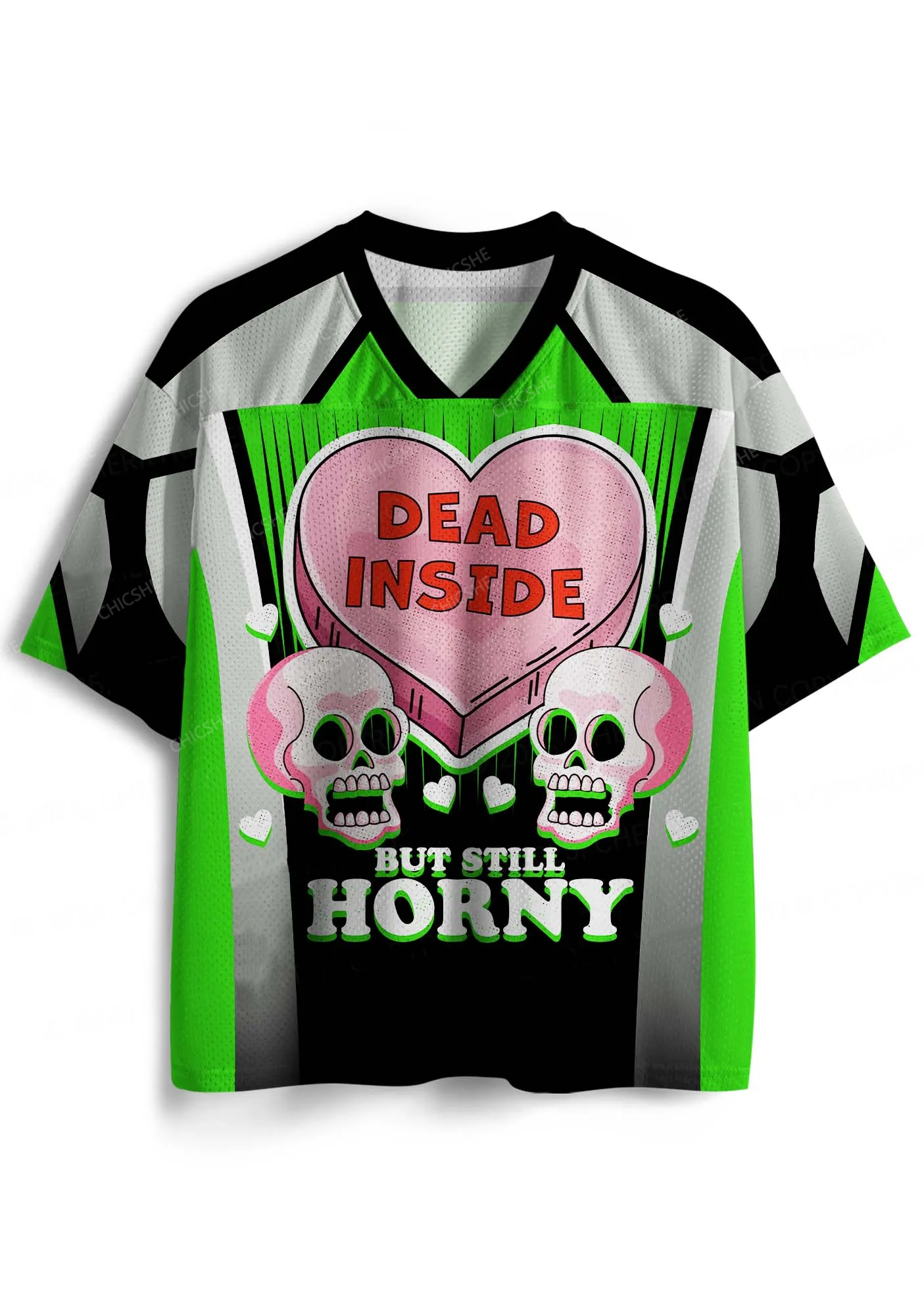 Custom Halloween Skulls Dead Inside Y2K Sport Jersey Shirts Cherrykitt