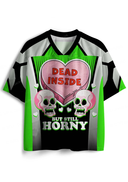 Custom Halloween Skulls Dead Inside Y2K Sport Jersey Shirts Chicshe