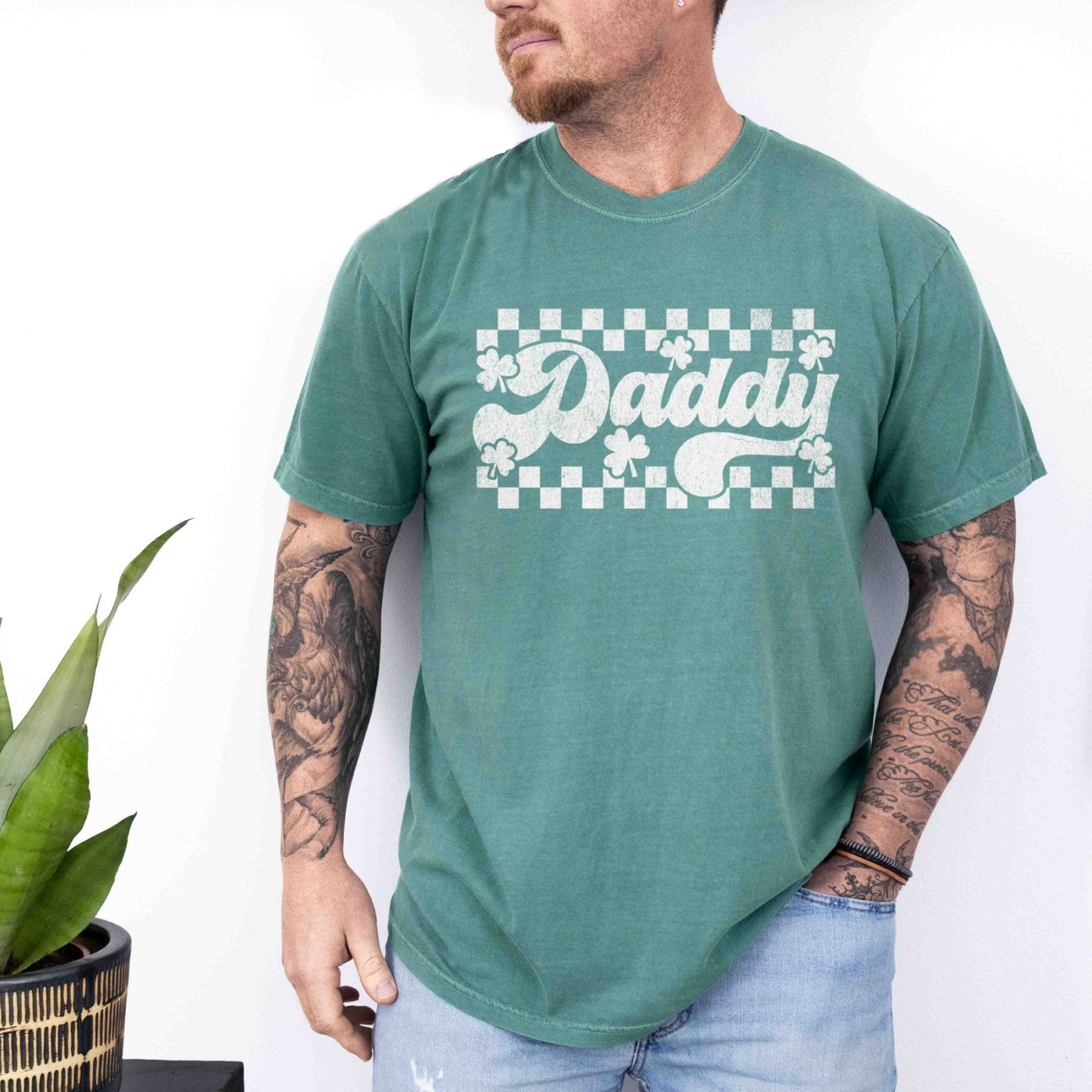 St. Patrick Retro Checkered Daddy Shirt