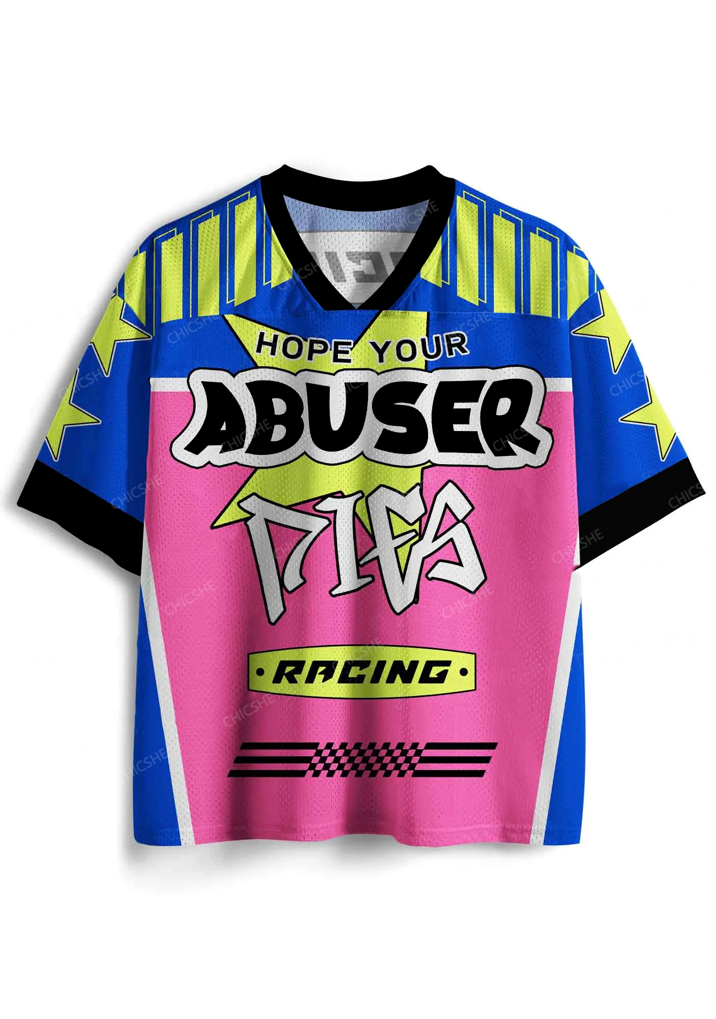 Custom Hope Your Abuser Dies Y2K Sport Jersey Shirts Chicshe