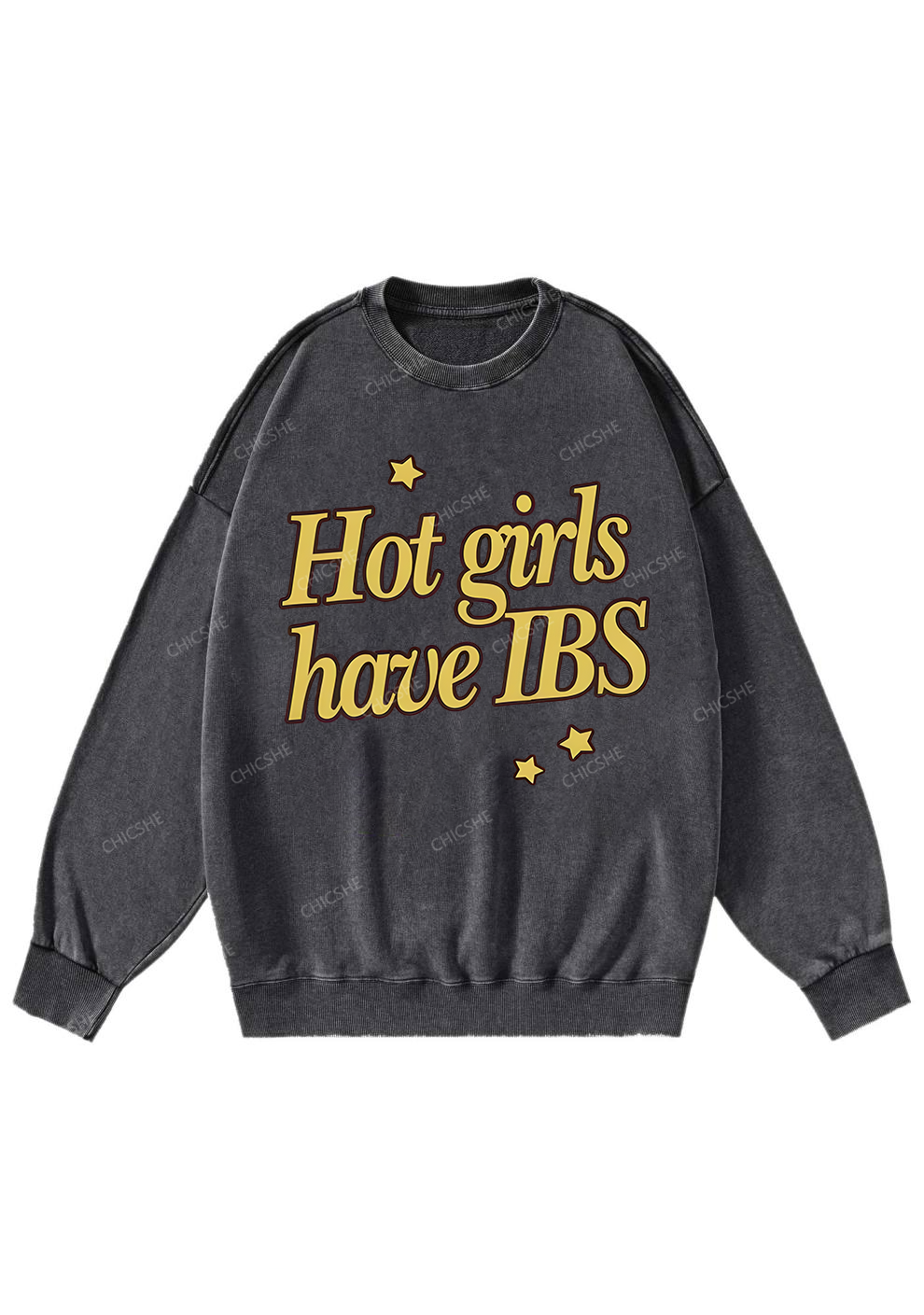 Hot Girls Have IBS Y2K Washed Sweatshirts Chicshe