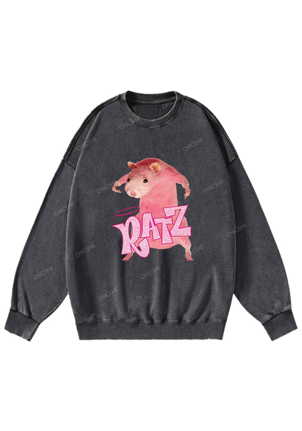 Pink Ratz Y2K Washed Sweatshirts Chicshe