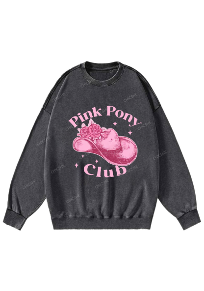 Pink Pony Club Y2K Washed Sweatshirts Chicshe