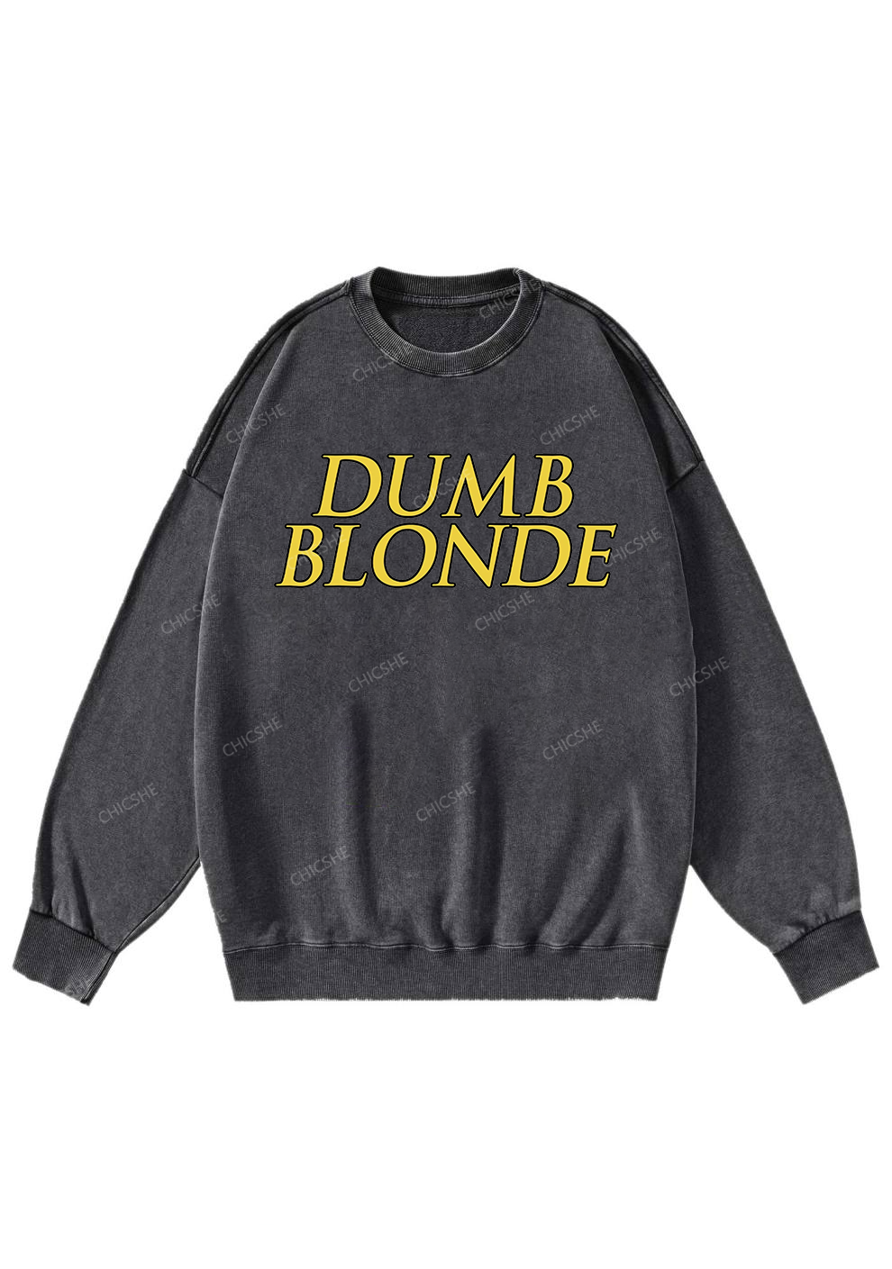 Dumb Blonde Y2K Washed Sweatshirts Chicshe