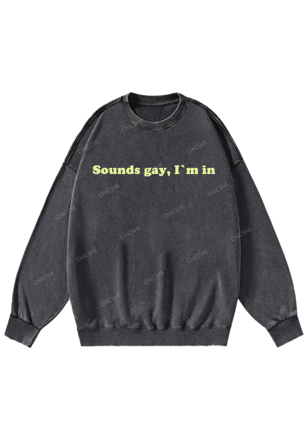 Sounds Gay Y2K Washed Sweatshirts Chicshe