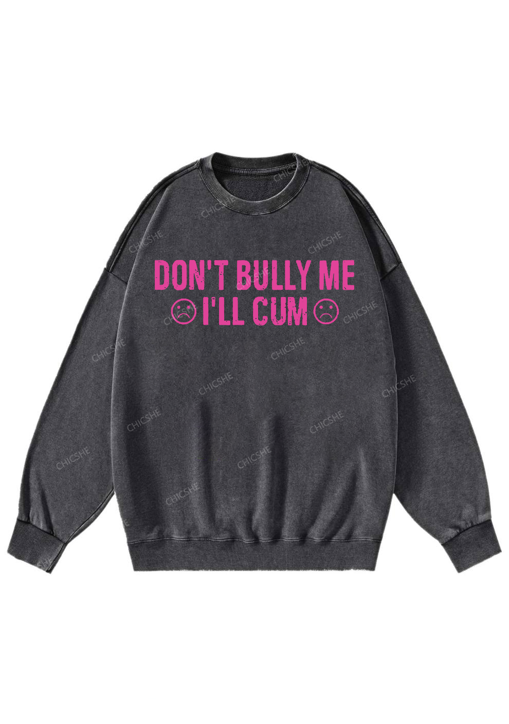 Don't Bully Me Y2K Washed Sweatshirts Cherrykitten