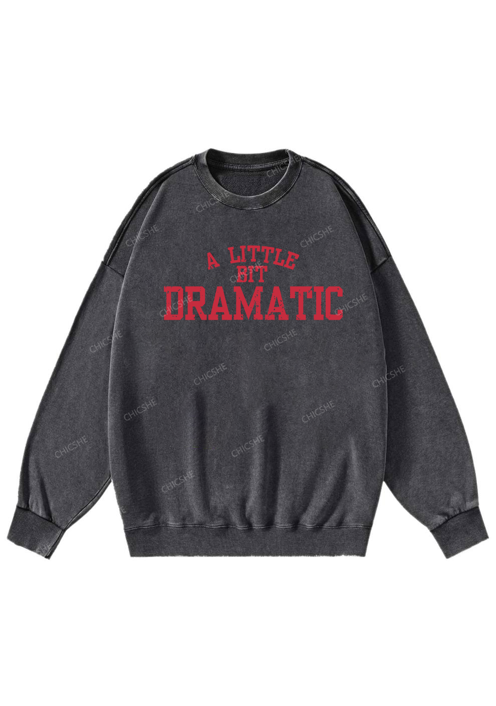 A Little Bit Dramatic Y2K Washed Sweatshirts Chicshe