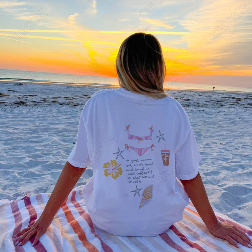 Beach Bikini Print T-Shirt