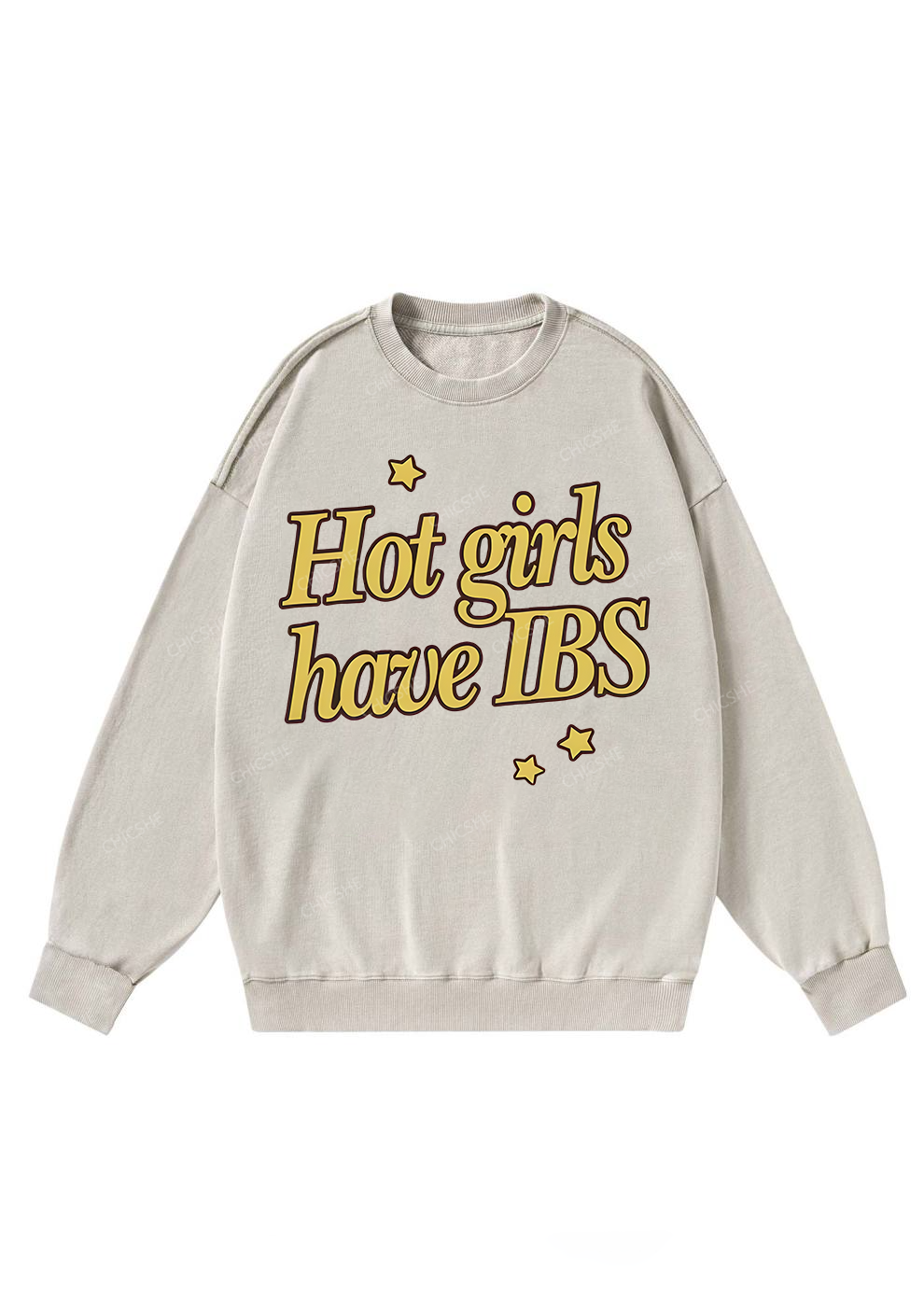 Hot Girls Have IBS Y2K Washed Sweatshirts Chicshe