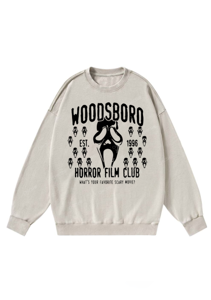 Chicshe Horror Flim Club Y2K Washed Sweatshirts 
