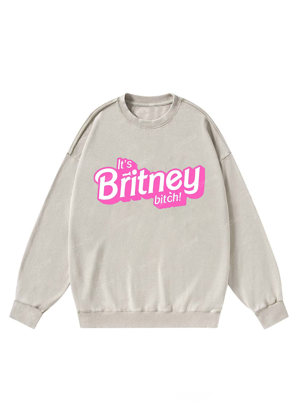 It's Britney Bixch Y2K Washed Sweatshirts Chicshe