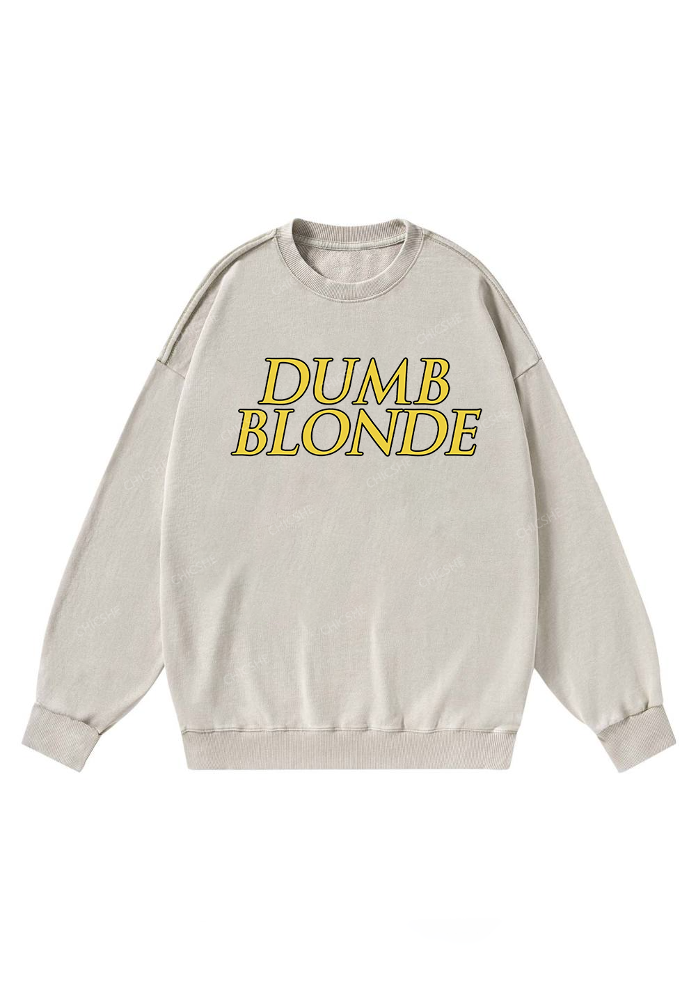 Dumb Blonde Y2K Washed Sweatshirts Chicshe
