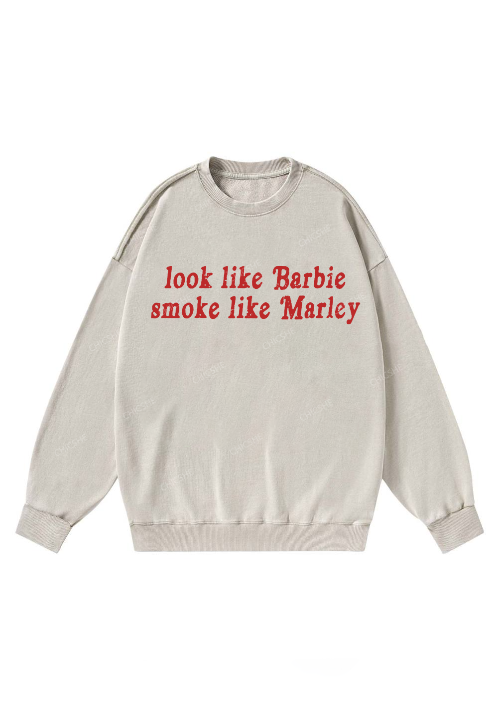 Smoke Like Marley Y2K Washed Sweatshirts Cherrykitten