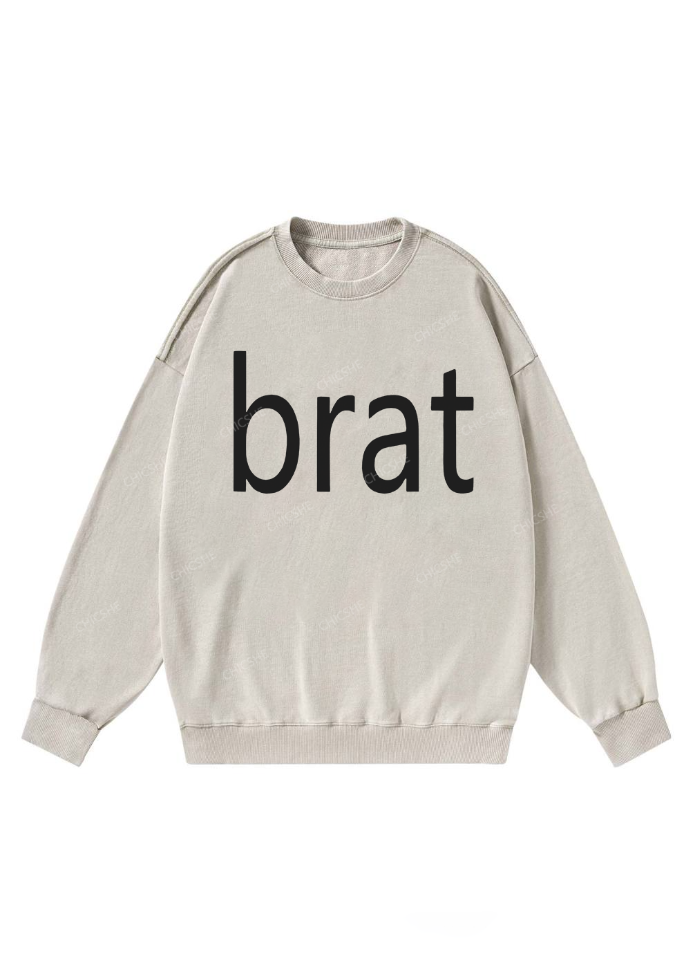 Green Brat Y2K Washed Sweatshirts Chicshe
