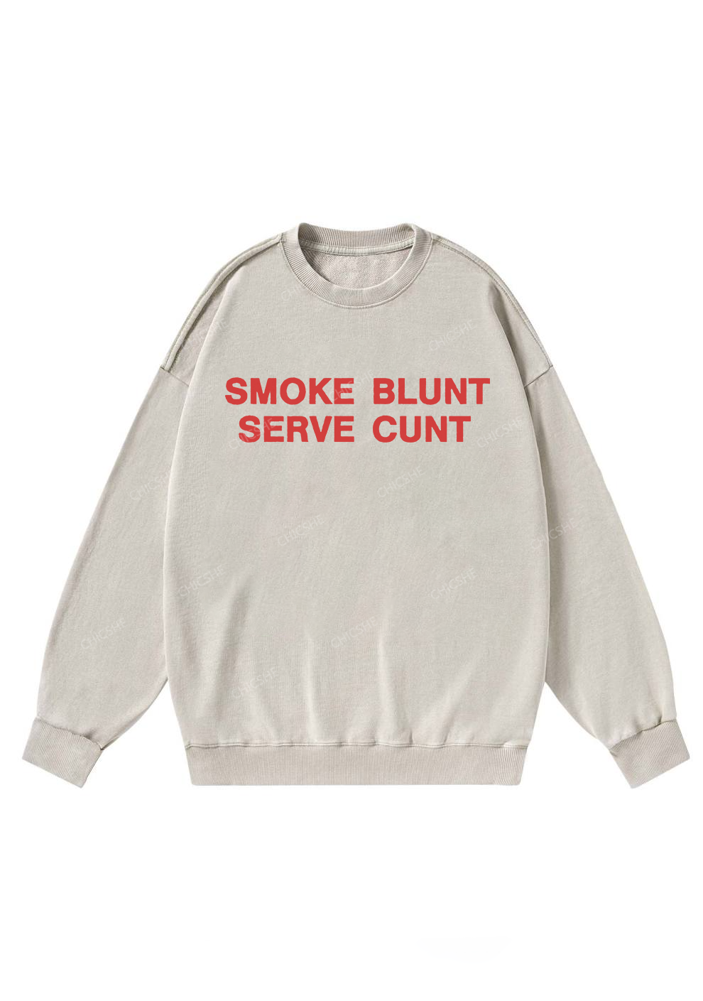Smoke Blunt Y2K Washed Sweatshirts Chicshe