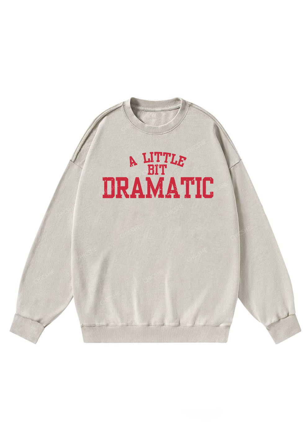 A Little Bit Dramatic Y2K Washed Sweatshirts Chicshe