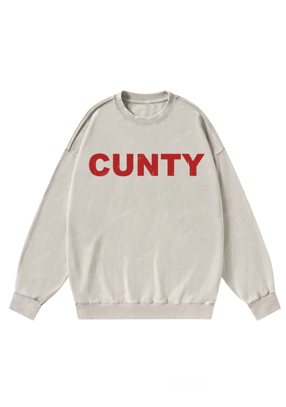 Cunty Y2K Washed Sweatshirts Chicshe