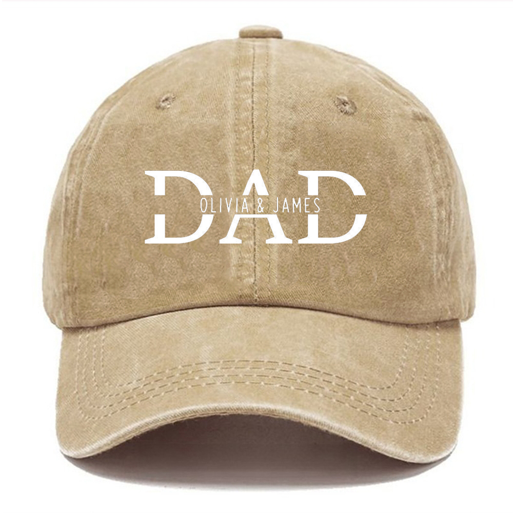 Custom Dad & Kid Vintage Casual Washed Cap