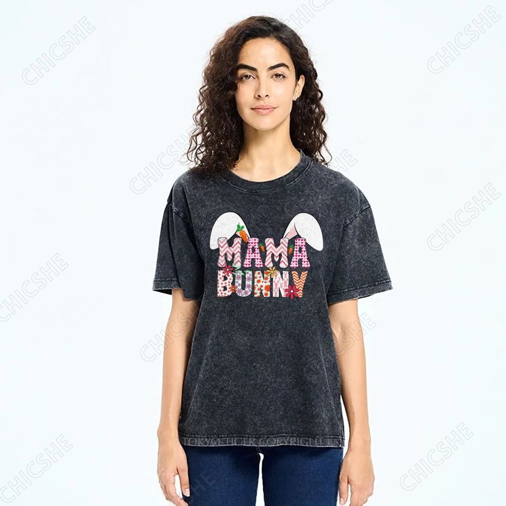 Mama Bunny Printed Washed Tee