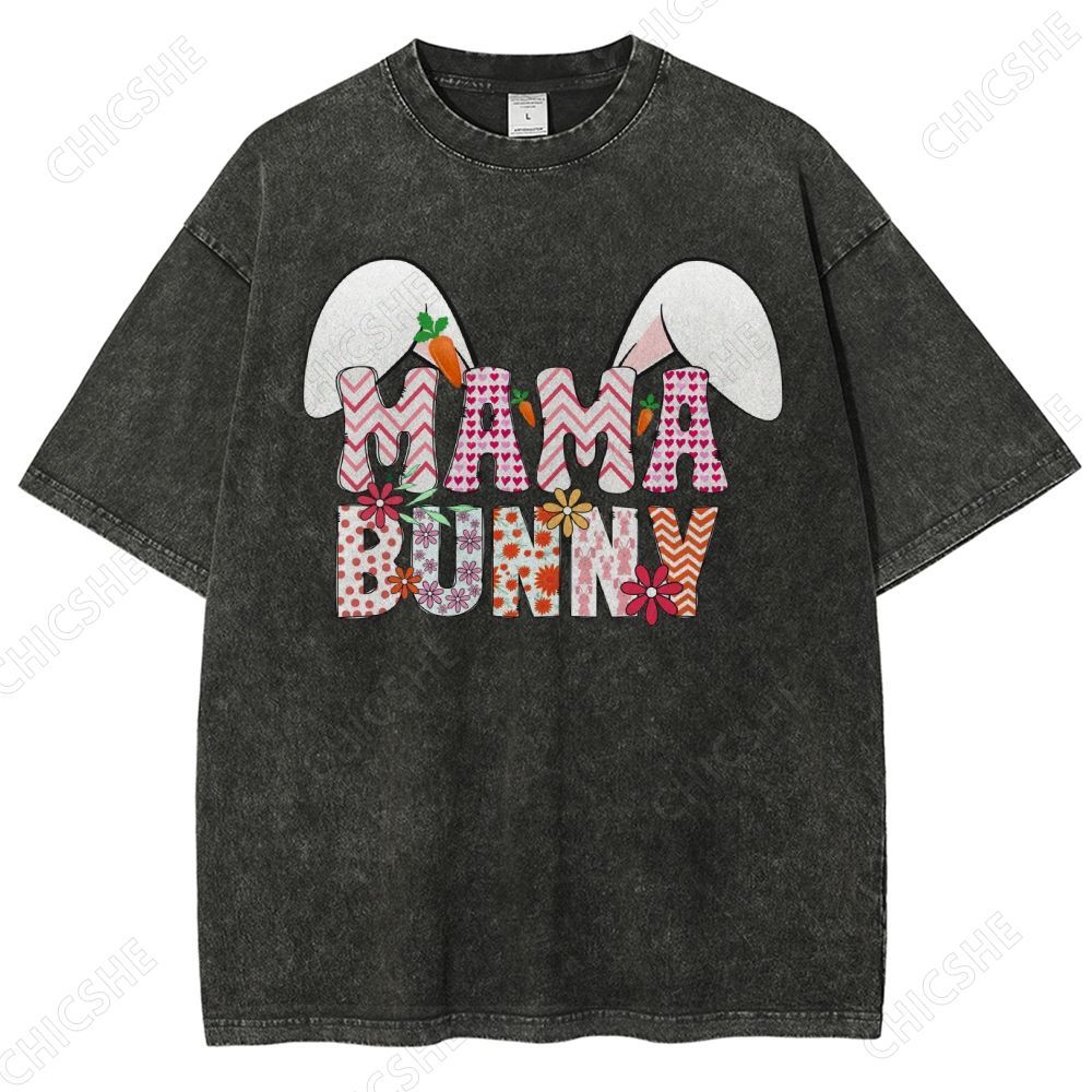 Mama Bunny Printed Washed Tee