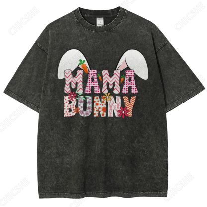 Mama Bunny Printed Washed Tee