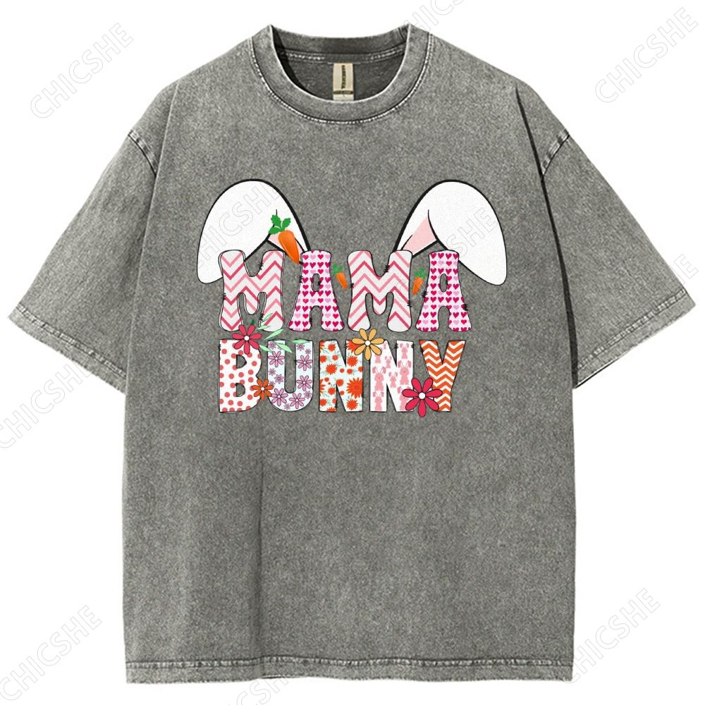 Mama Bunny Printed Washed Tee